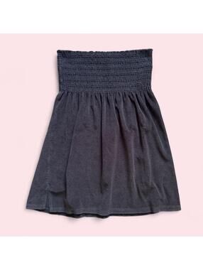 2000s Raviya smocked terry cloth strapless dress